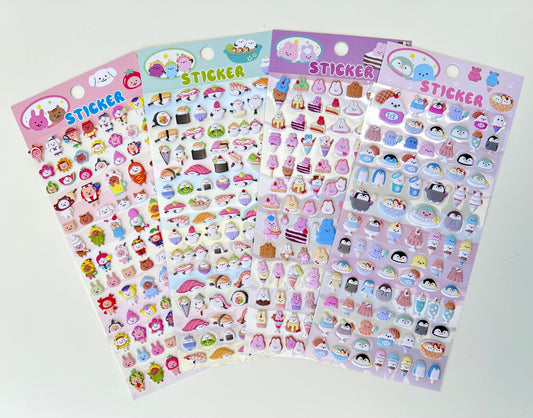 11024 Tiny Animal Puffy Assorted Stickers-12