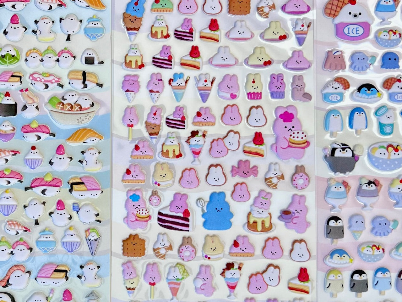 11024 Tiny Animal Puffy Assorted Stickers-12