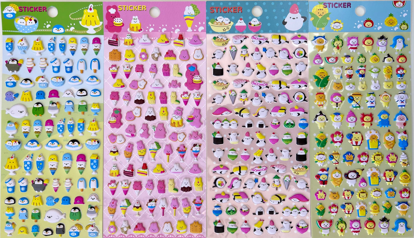 11025 Tiny Our Leisure Time Animal Puffy Assorted Stickers-12