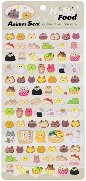 11031 Cat Food Puffy Stickers-10