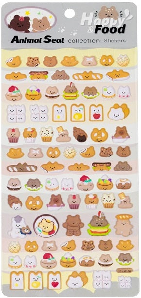 11032 Bear Food Puffy Stickers-10