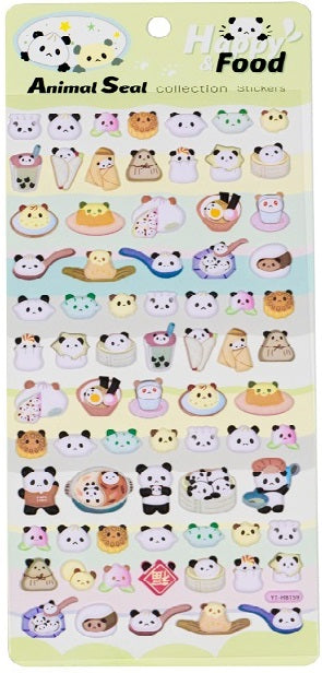11033 Panda Food Puffy Stickers-10