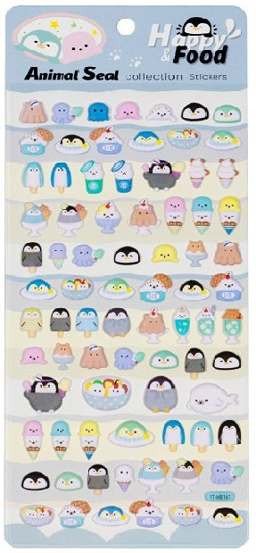11034 Penguin Food Puffy Stickers-10