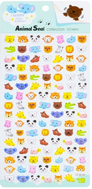 11040 Zoo Animals Puffy Stickers-10