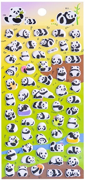 11042 Panda Puffy Stickers-10