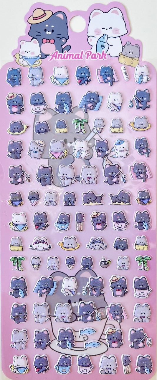 11059 Cat 3 Tiny Puffy Stickers-10