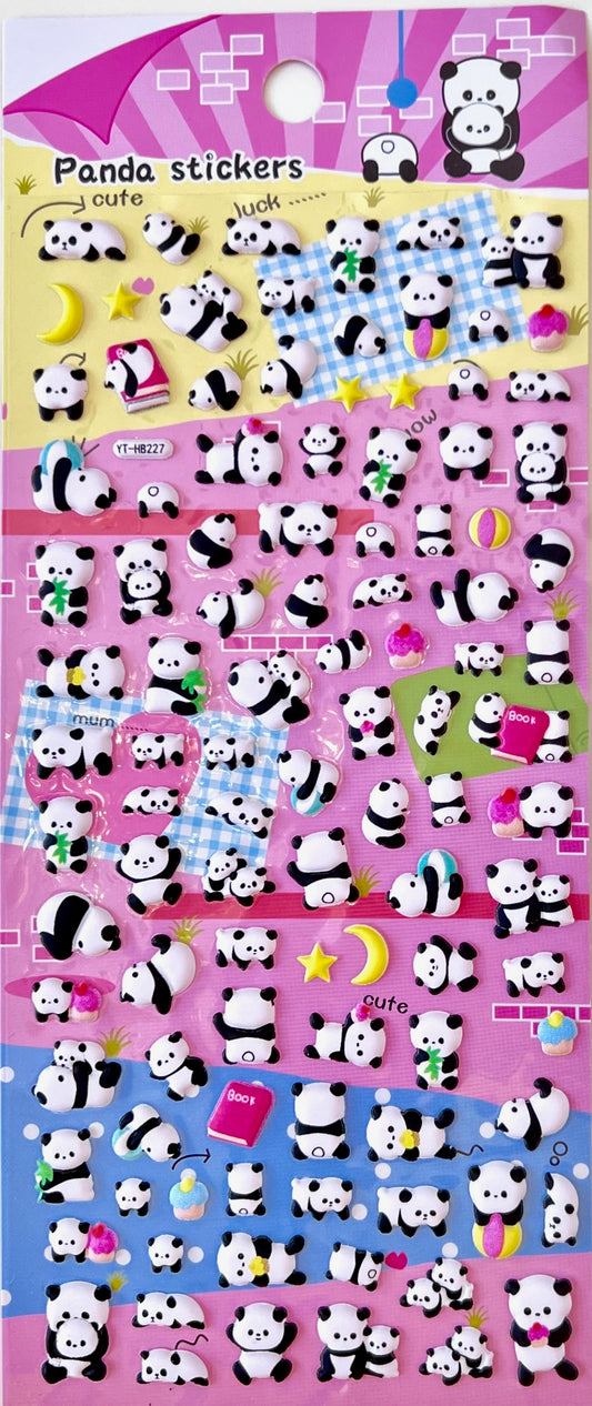 11060 Panda Tiny Puffy Stickers-10