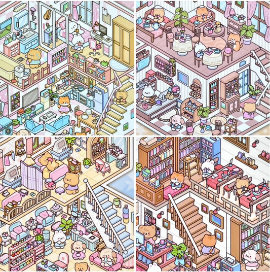 11073 3D Diorama Lifestyle Stickers-12