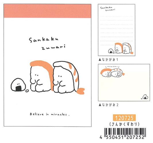 120725 Sushi Buddies Sankaku Zuwari Mini Note Pad-10