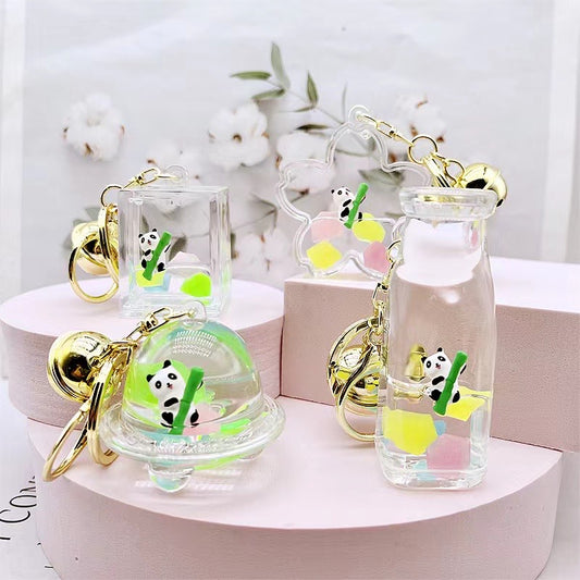 12119 PANDA BAMBOO FLOATY KEY CHARM-12