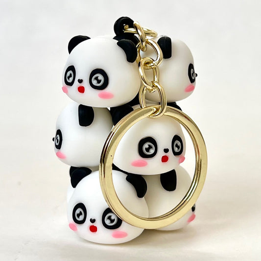 12161 PANDA FAMILY KEY CHARM-12