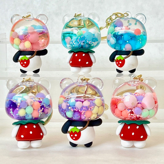 12166 PANDA BODY BUBBLE FLOATY KEY CHARM-12