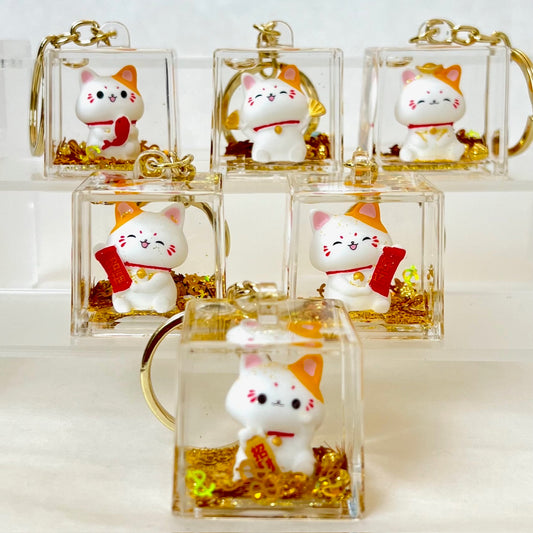 12167 LUCKY CAT FLOATY KEY CHARM-12