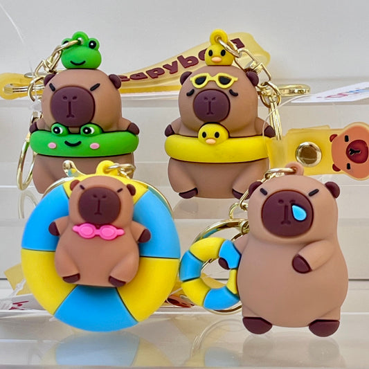 12189 Capybara Ride Key Charm-12