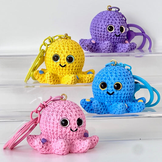 12219 Knitted Octopus Key Charm-12