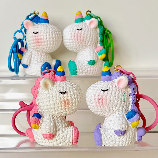 12220 Knitted Unicorn Key Charm-12
