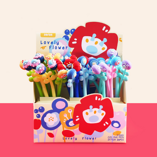 22680 LOVELY FLOWER WIGGLE GEL PEN-36