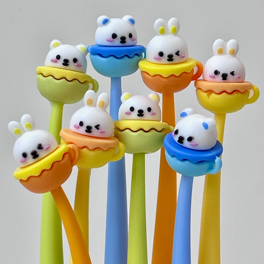 22692 Animal Teacup Gel Pen-48