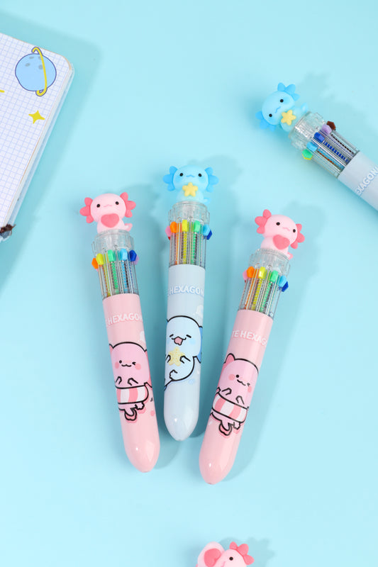 23035 AXOLOTL 10-COLOR RETRACTABLE BALL PEN-36