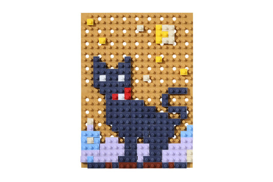 38493 Black Cat Iwako Dot Art Eraser-1