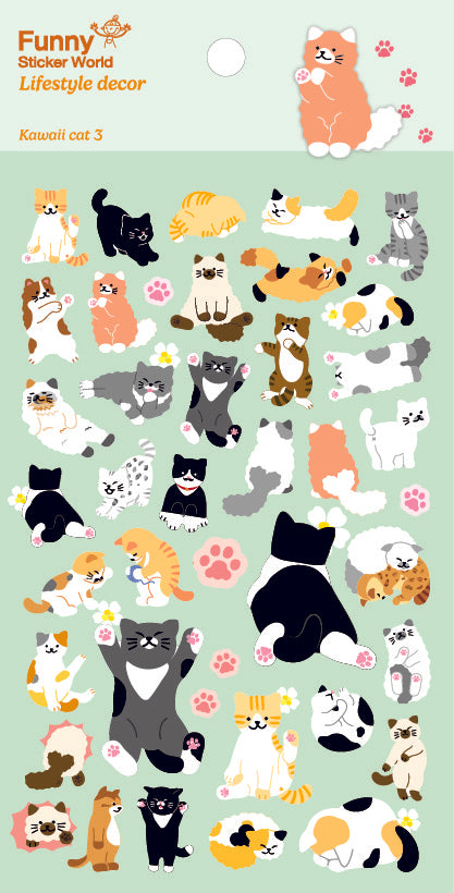 50473 Kawaii Cat Sticker-12