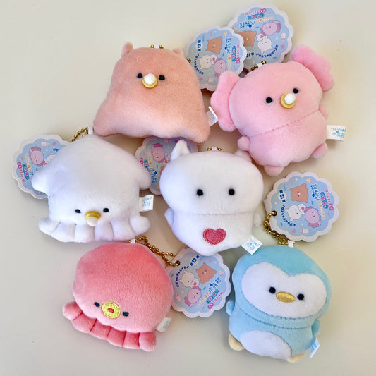 X 63501 SEA ANIMALS PLUSH CHARMS-DISCONTINUED
