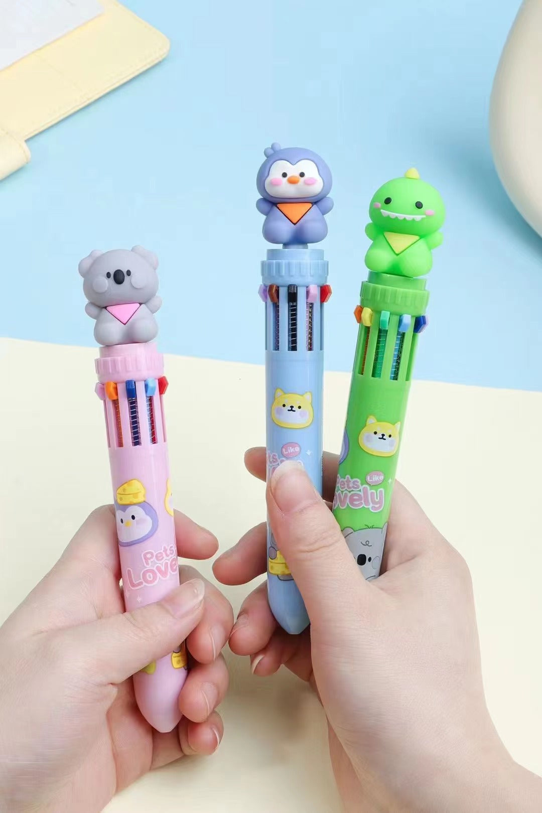 X 23003 ANIMAL 10-COLOR RETRACTABLE BALL PEN-DISCONTINUED