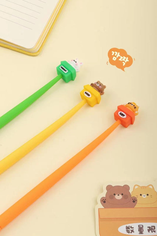 X 22606 ANIIMALS IN BOX WIGGLE GEL PEN-DISCONTINUED