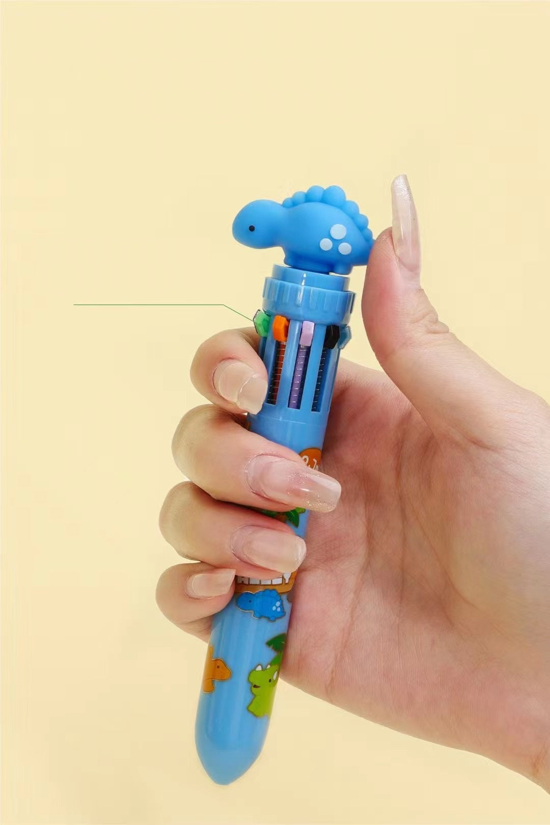 23006 DINOSAUR 10-COLOR RETRACTABLE BALL PEN-36