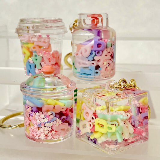 12133 LETTER FLOATY KEY CHARM-12