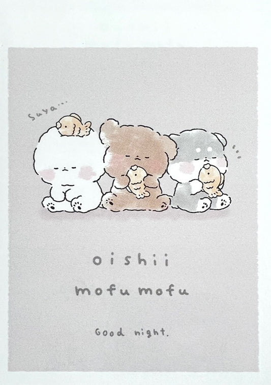 209120 Puppy Poodle Oishii Mofu Mofu Mini Notepad-10