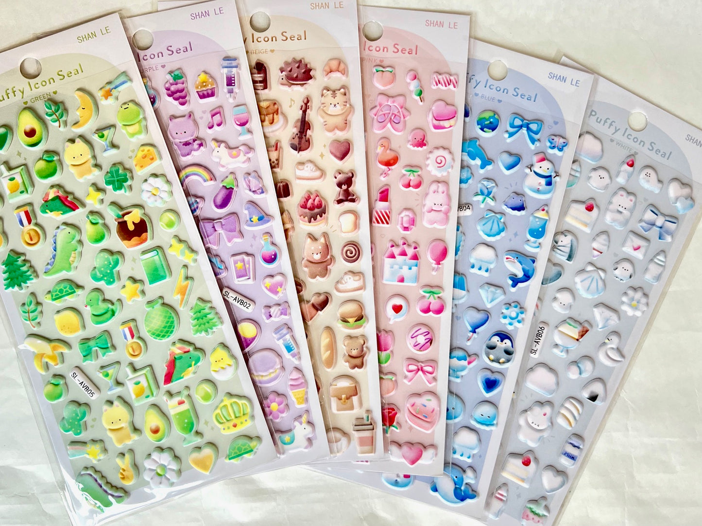 11004 Kawaii Puffy Assorted Stickers-12