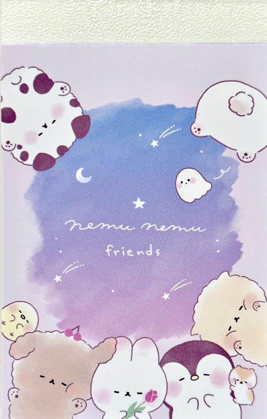 112218 Nemu Nemu Animal Friends Mini Notepad-10