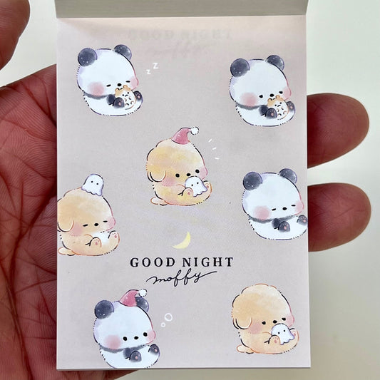 211702 Kamio Panda Duck Good Night Mini Notepad-10