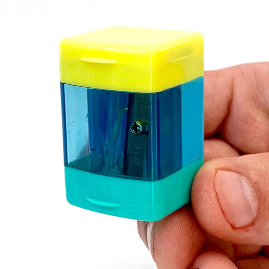 333352 IWAKO Cube Pencil Sharpener Green/Yellow-5