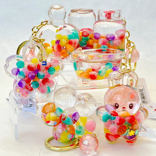 12124 COLORFUL BUBBLE FLOATY KEY CHARM-12