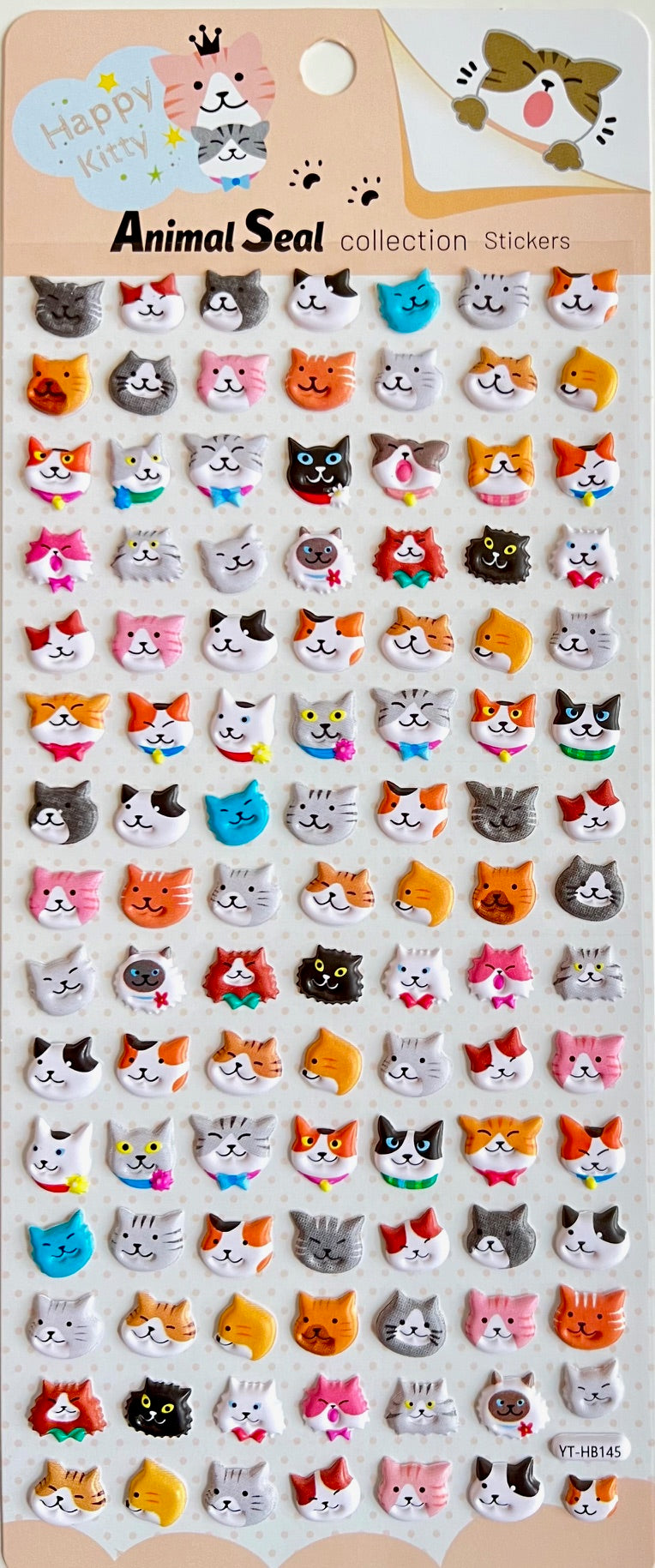 11039 Cats Puffy Stickers-10