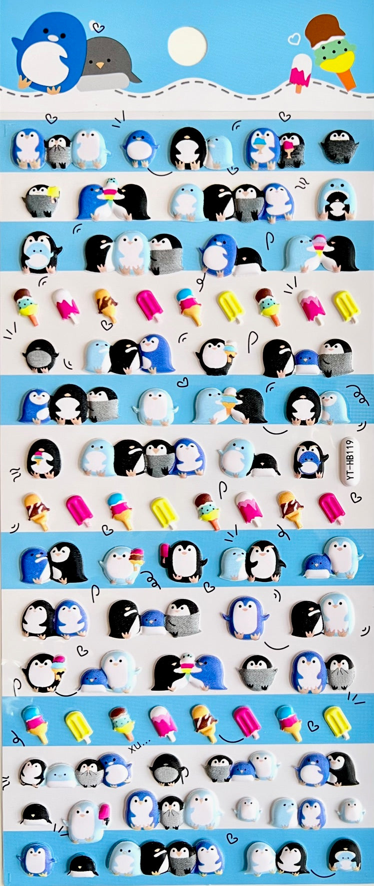 11043 Penguin Puffy Stickers-10