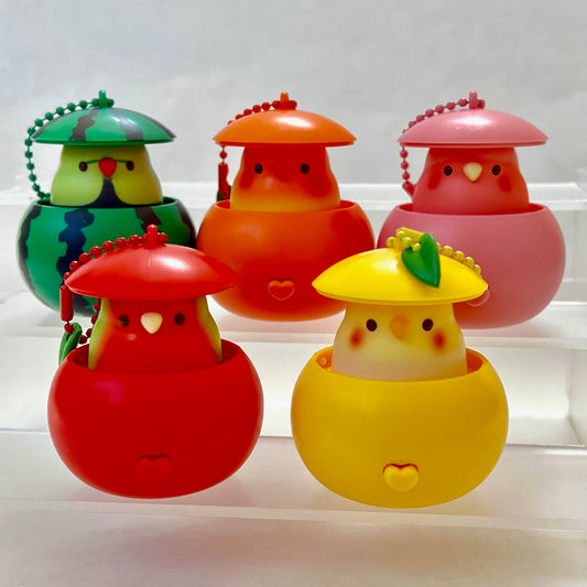 X 70246 Parakeet Fruits Figurine Capsule-DISCONTINUED
