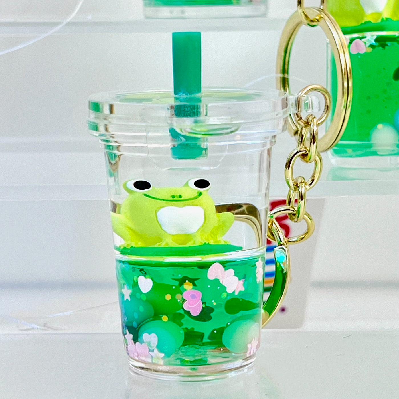 12113 FROG BOBA FLOATY KEY CHARM-12