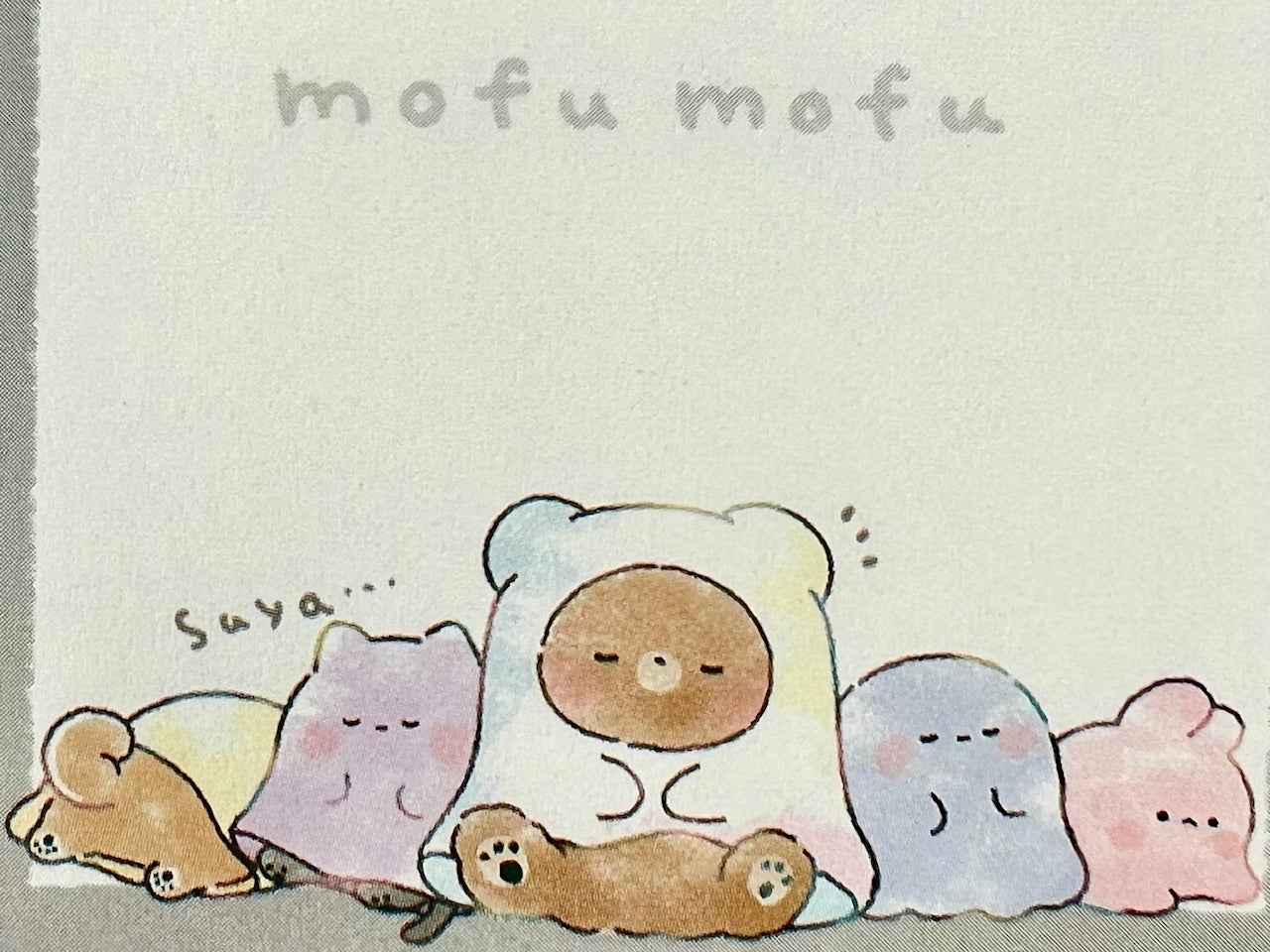 212234 Animal obake no mofu mofu Mini Notepad-10
