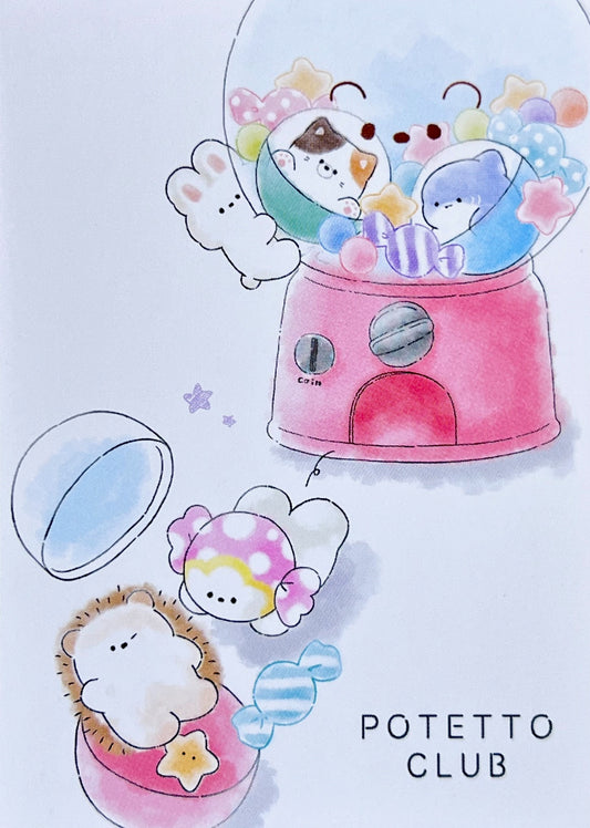 X 118776 Animal Capsule Potetto Club Mini Notepad-DISCONTINUED