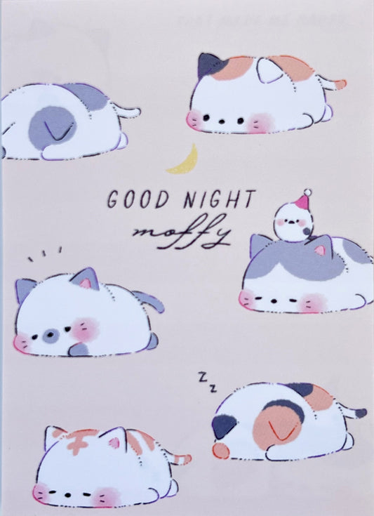 X 216320 Kitten Cat Goodnight Moffy Mini Notepad-DISCONTINUED