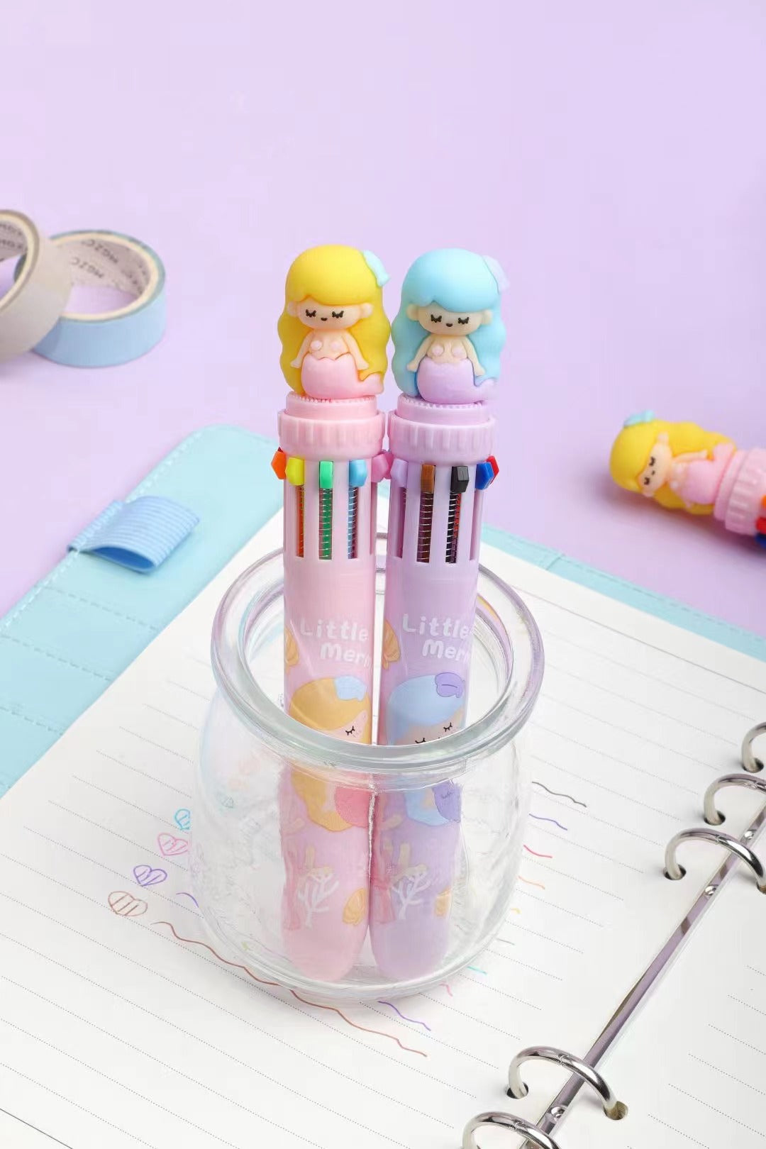 23005 MERMAID 10-COLOR RETRACTABLE BALL PEN-36