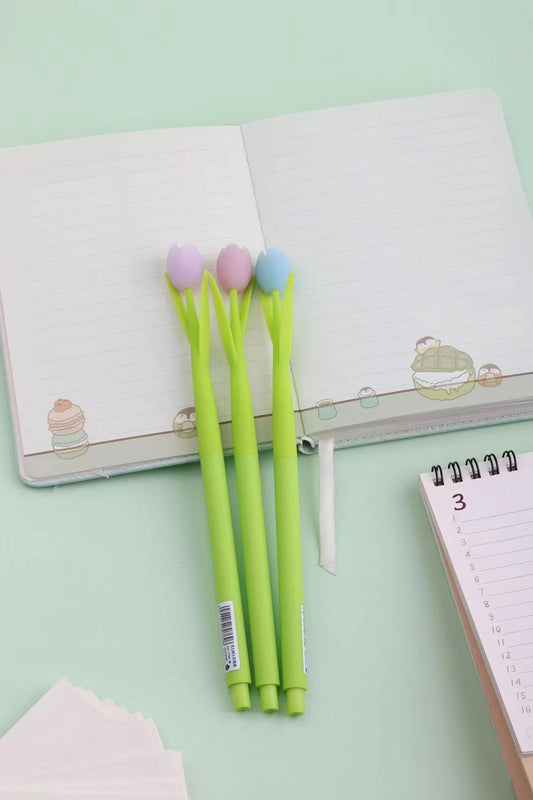 X 22614 TULIP FLOWER WIGGLE GEL PEN-DISCONTINUED