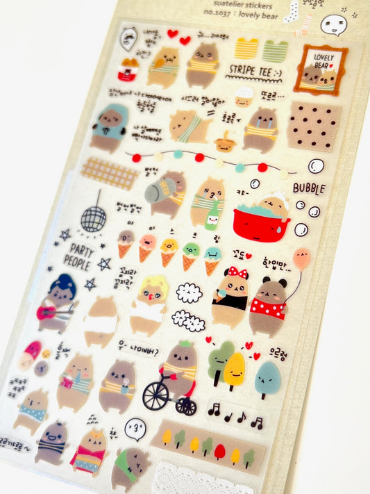01037 LOVELY BEAR STICKERS-12