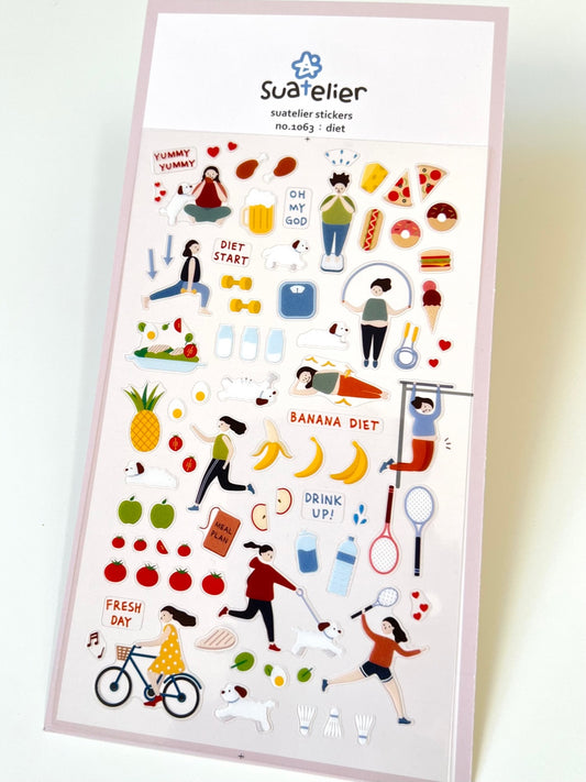 01063 DIET & EXERCISE LIFE STICKERS-12