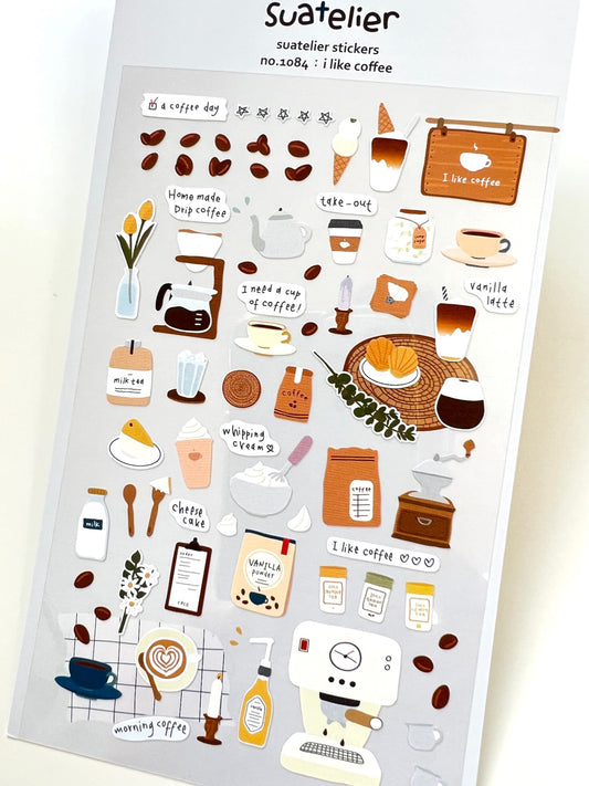 01084 I LIKE COFFEE STICKERS-12