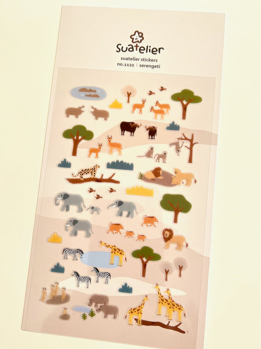 01122 SERENGETI ANIMAL SAFARI STICKERS-12