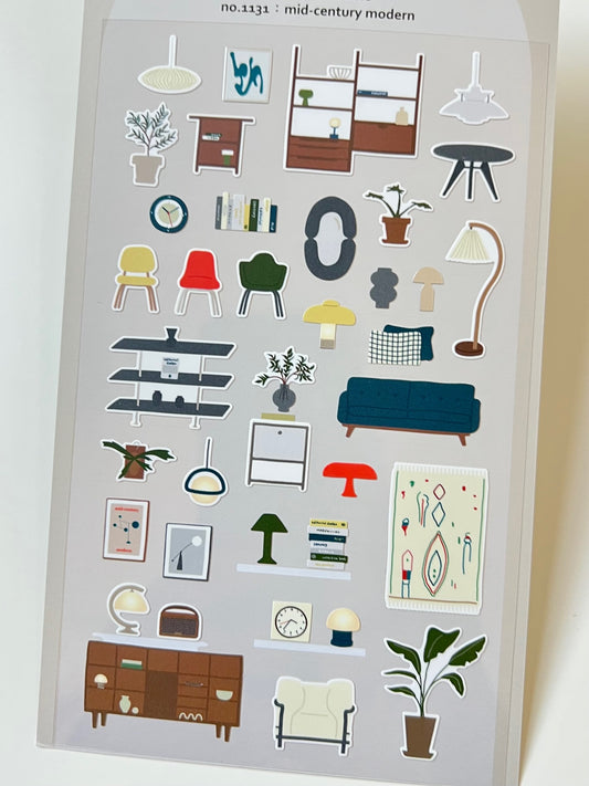 01131 MID-CENTURY MODERN HOME DECOR STICKERS-12